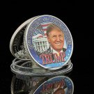 America President Donald Trump Silver Plated Collectible President Coin