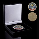 USA Patriotism Symbol Above All Integrity Service Excellence Military Air Force Retired Bronze