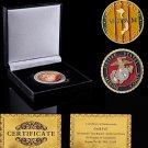 USA Army Coin Gold Marine Corps American Eagle Coin Collectibles W/ Luxury Coin
