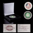 2023 US Army Veteran Duty Honor Country Proudly Served Silver Challenge Coin w/ Luxury