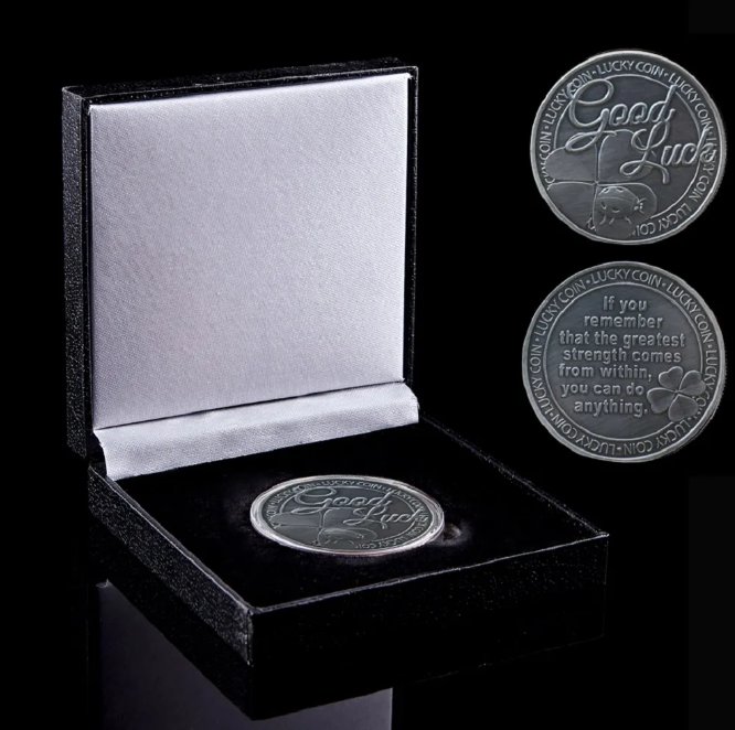 2023 Four-leaf Clover Lucky Coin Love Embossed Greatest Strength Good Luck Gifts W/