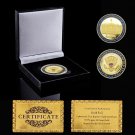 The USA 45th President Donald Trump Make America Great Again Gold Plated Coin In God