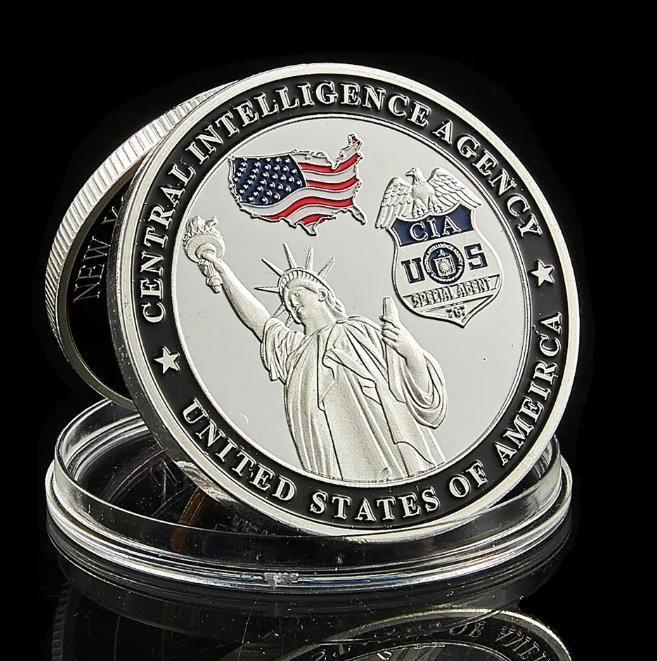 USA CIA We Are The Nation's First Line of Defense Silent Warriors Silver Plated Coin