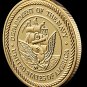 Gold Plated Souvenir Coin USA Sea Land Air Of Seal Team Challenge Department Of The Navy