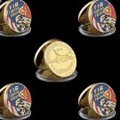 5PCS United States Air Force F-16 Fighting Falcon Military Collectible Challenge Coin USA