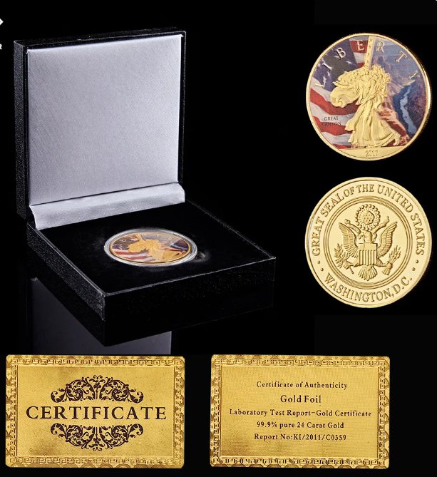 2017 American Grand Great Canyon Park Gold Statue Of Liberty Commemorative Coins