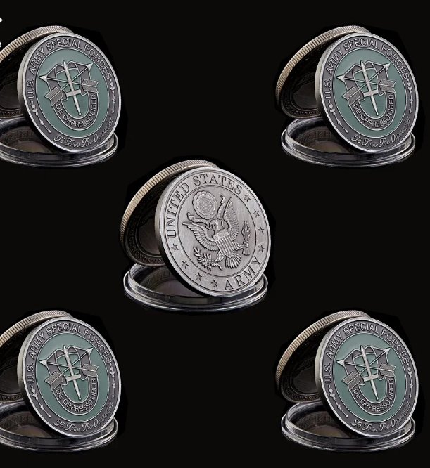 5PCS/Lot United States Army Challenge Green Berets Coin Special Forces De Oppresso