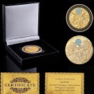 Challenge Coin USA Sharpshooter Skull Gun Military Souvenir Coin W/ Luxury Coin Box