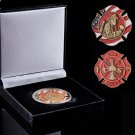 US Firefight Fire Rescue Flag Mask Maltese Cross American Commemorative Challenge Coin/ Medal