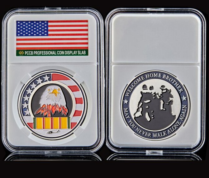 Silver Liberty Eagle 1OZ May You Never Walk Alone Again Military Challenge Coin W/ PCCB
