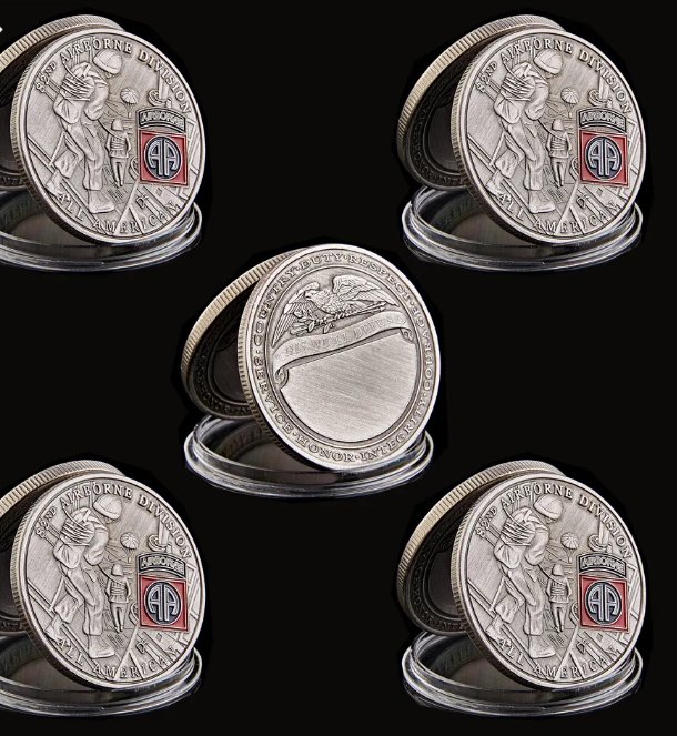 5PCS/Lot 82nd Airborne Division Anniversary All American Eagle Army Challenge Coin
