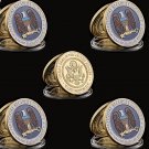 5PCS USA NSA Washington.D.C Gold Challenge National Coin Nation Security Agency
