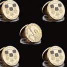 5PCS America In God We Trust Medal Of Honor 999/1000 Gold Liberty Challenge Coin USA Collection