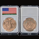 American Army AH-64 Helicopter Token Challenge Coin Brass Collection With PCCB Cover