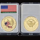 Betsy Ross Flag USA Gold/Silver Commemorative History of Old Glory Coin W/ PCCB