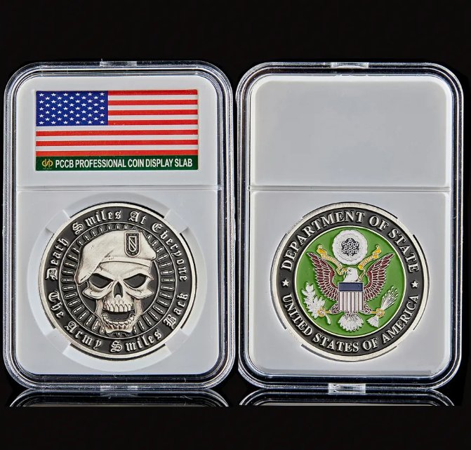 USA Skull Challenge Coin Department OF State Metal American Style Patrotism Collectible Coin