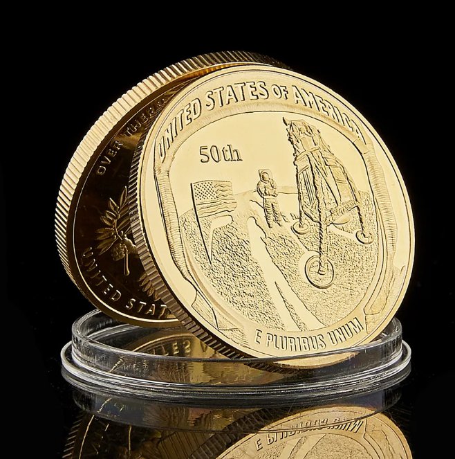 2019 USA Moon Landing Mercury Gemini Apollo E PLURIBUS UNUM In God We Trust LiBerty