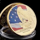 Gold American Bald Eagle Strength USA Statue of Liberty Freedom Commemorative Coins