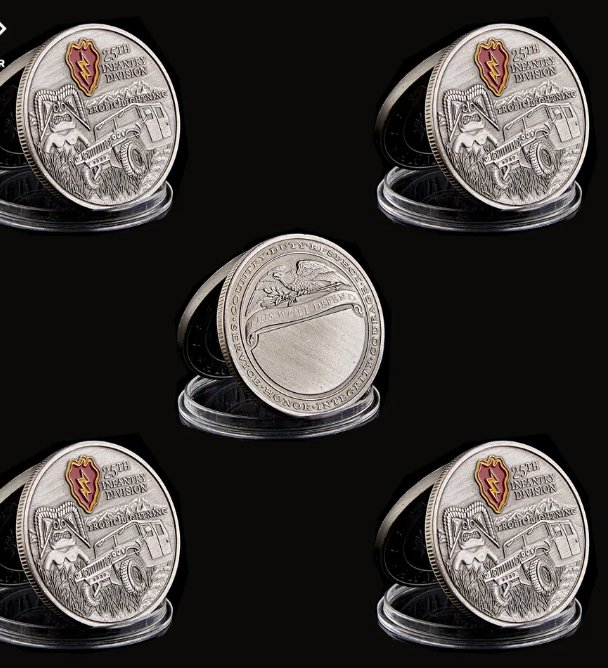 5PCS USA Tropic Lightning 25nd Infantry Division Military Challenge Souvenir Coin U.S