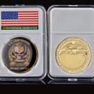 US Army Sniper Veni Vidi Vici One Shot-One Kill Gold Challenge Coin Collectibles Country