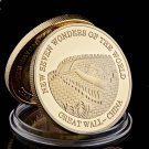 2007 New Seven Wonders of The World China Great Wall Gold Plated Souvenir Coin