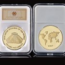 2007 Seven Wonders Of World Mexico Chichen Itza Gold Collectible Token Coin W/ Capsule