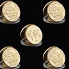 5PCS Gold Coin Seven Wonders Asian Petra Jordan of the World Commemorative Coin Collection Decor