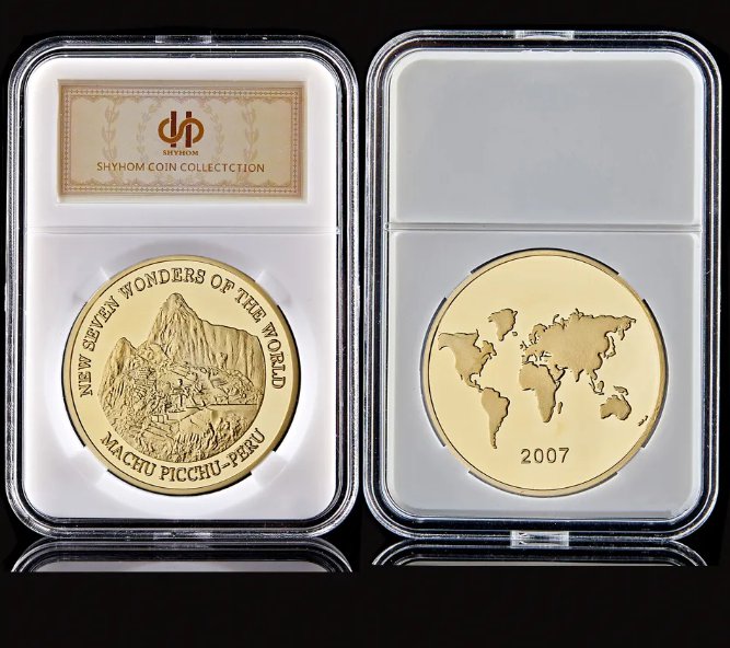 2007 Peru Cuzco Machu Picchu Inca Empire World New Seven Wonders Unique Token Metal Coin