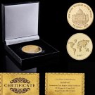 2017 World New Seven Wonders India Taj Mahal Old Asian Culture Souvenir Gold Coin w/ Luxury