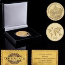 2007 World New Seven Wonders Peru Cuzco Machu Picchu Inca Empire Gold Plated Commem