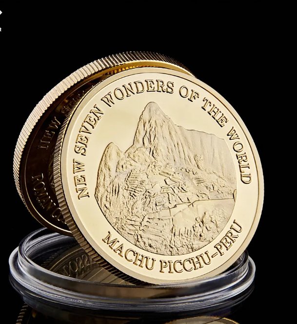 2007 Peru Cuzco Machu Picchu New Seven Wonders of The World Gold Plated Coin Collection