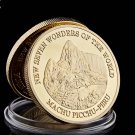 2007 Peru Cuzco Machu Picchu New Seven Wonders of The World Gold Plated Coin Collection