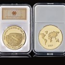 2007 China The Great Wall Mascot Token Gold Coin New Seven Wonders of The World Souvenir