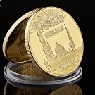 Saudi Arabia II Islam Gold Plated Metal Coin Muslim Haj Allah Bismillah Koran Souvenir Replica Coin