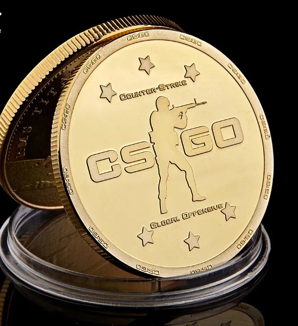 CS GO Counter Strike Design Gold Commemorative Games Coin Collection