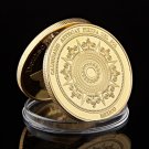 Mexican Maya Aztec Calendar Art Prophecy Culture Gold Plated Commemorati