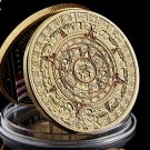 Mexican Maya Aztec Calendar Art Prophecy Culture Gold Plated Commemorati