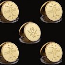 5PCS Computer Game CS GO Counter Counter Terrorists Gold Souvenir Metal Coin Gifts