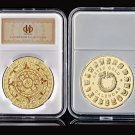 Mexico Mayan Aztec Calendar Art Prophecy Culture Challenge Gold Plated Coin Collectibles