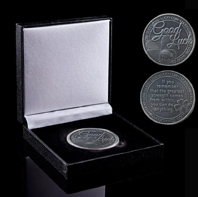2023 Four-leaf Clover Lucky Coin Love Embossed Greatest Strength Good Luck Gifts