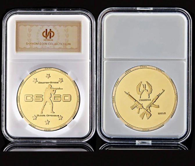 World Game CS GO Counter Strike Design Gold Souvenir Token Coin Value Gift
