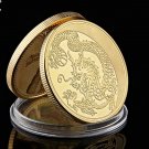 2023 Retail Russia Zodiac Dragon Fly Gold Plated Coin Animal Loong Rubles Alloy Coin Metal Crafts