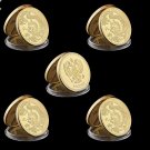 5PCS 2023 Retail Russia Zodiac Dragon Fly Animal Loong Gold Commemorative Coin