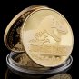 USA Jurassic Park Dinosaur Gold Plated Challenger Commemorative Coin Medal Gift