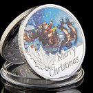 Santa Claus1 Oz .999 Fine Silver Merry Christmas Father Christmas Coin Snowman & Santa