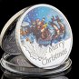 Santa Claus1 Oz .999 Fine Silver Merry Christmas Father Christmas Coin Snowman & Santa
