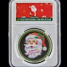 2023 Cute Santa Claus Decorating Figurines Silver Collectible Coin Children Gifts