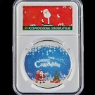 2023 Merry Christmas Deer Snowman Fine Silver Coin Santa Claus With Candy Bag For Collection