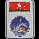 2023 Merry Christmas Gift Santa Claus Decorating Silver Coin Value Frost Snowman