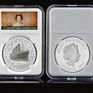 1912 RMS Titanic Large Ship Rose Heart of the Ocean Silver Euro Coin Enamel Medal Silver Coin